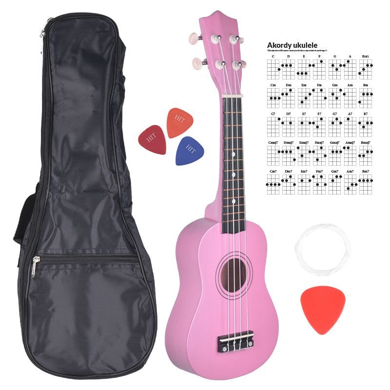 NN UK01 Rozā ukuleles Mega komplekts
